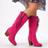 Lavinia | Women's Fringe Knee High Boots