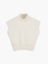 Mona | Women's Mock Neck Knit Sweater Vest Sleeveless Top