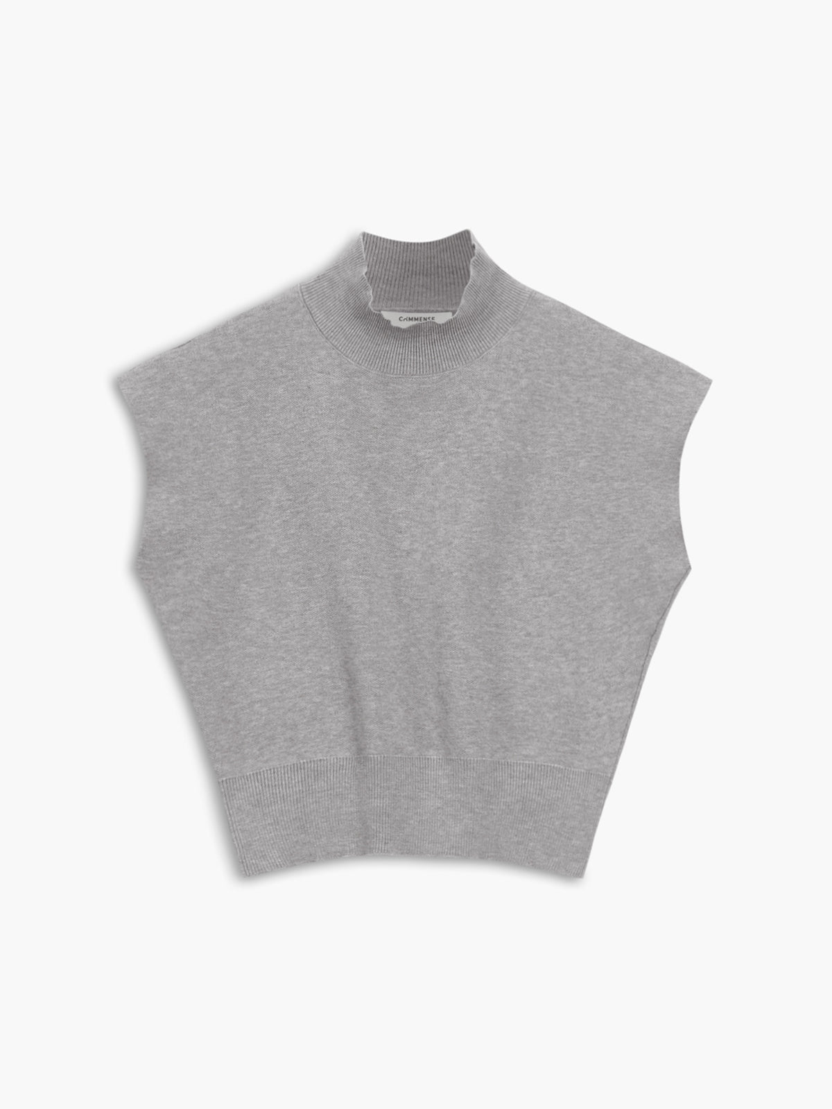 Mona | Women's Mock Neck Knit Sweater Vest Sleeveless Top