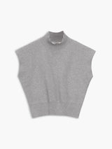 Mona | Women's Mock Neck Knit Sweater Vest Sleeveless Top