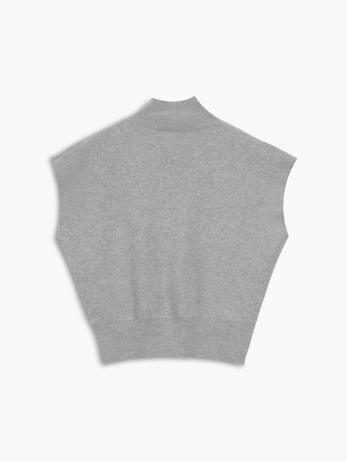 Mona | Women's Mock Neck Knit Sweater Vest Sleeveless Top