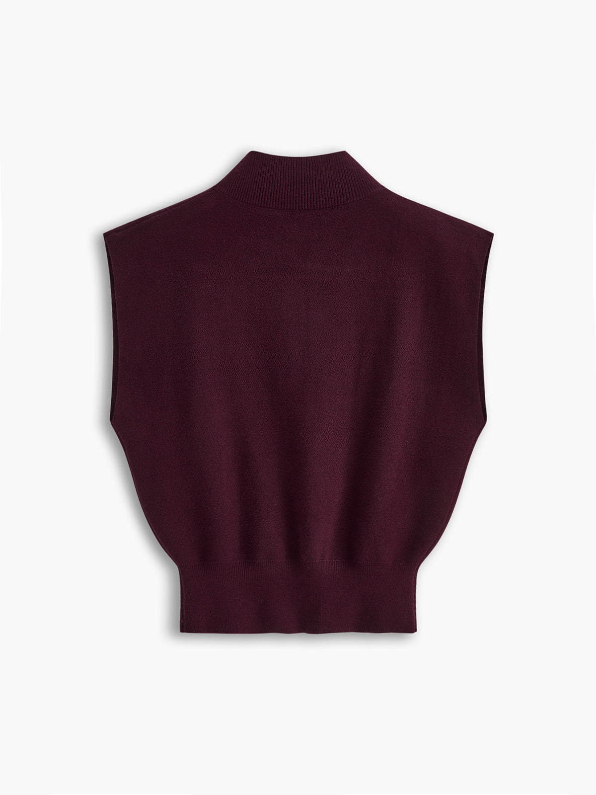Mona | Women's Mock Neck Knit Sweater Vest Sleeveless Top