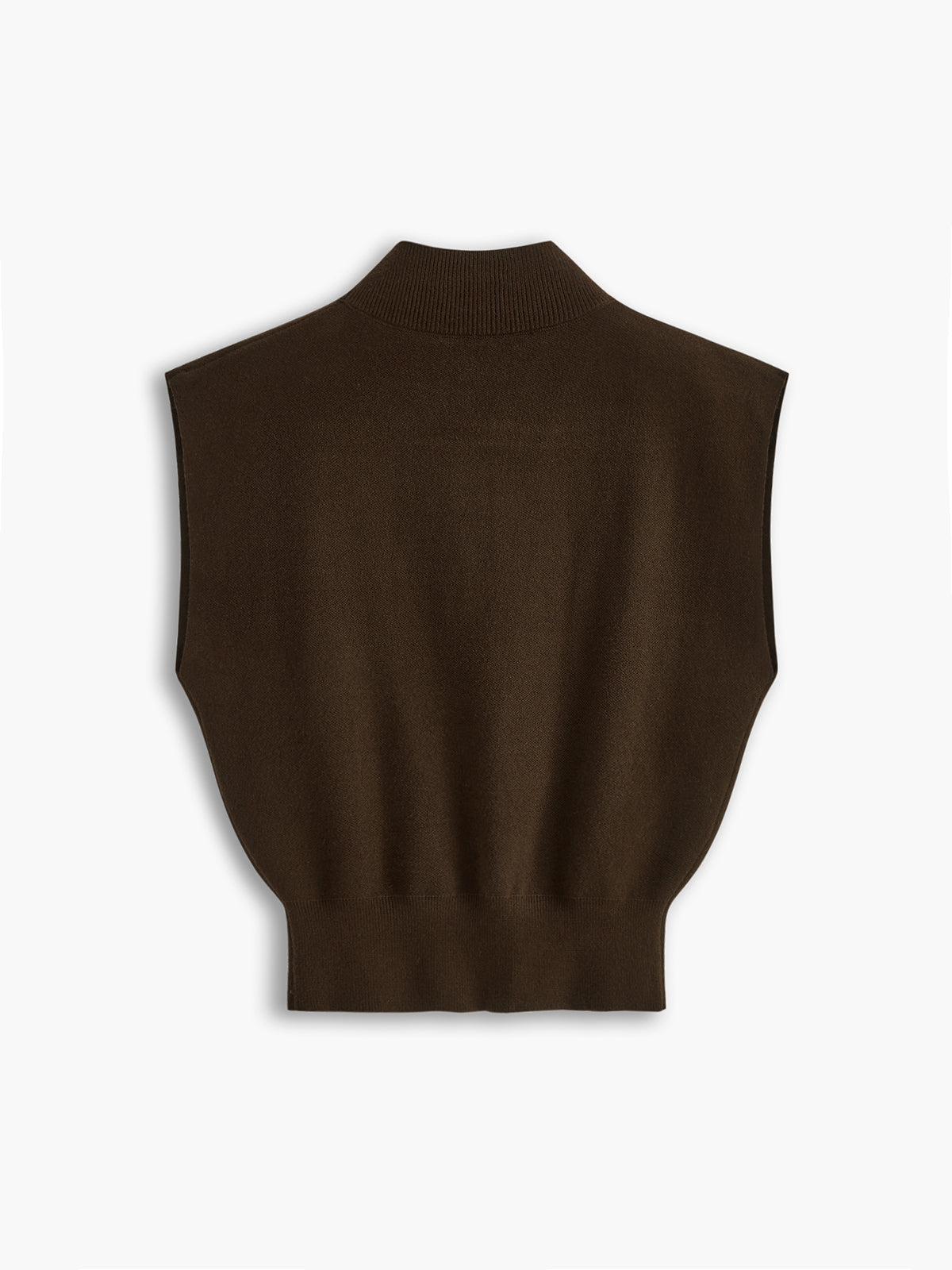 Mona | Women's Mock Neck Knit Sweater Vest Sleeveless Top