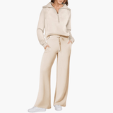 Liora | Women's Zip-Up Hoodie Wide Leg Lounge Set