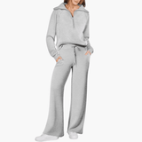 Liora | Women's Zip-Up Hoodie Wide Leg Lounge Set