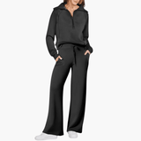 Liora | Women's Zip-Up Hoodie Wide Leg Lounge Set