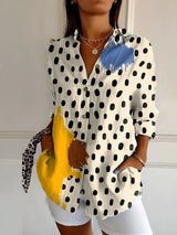 Lorette | Women's Floral Print Relaxed Button-Up Shirt