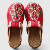 Lucinda | Women's Floral Embroidered Flat Mules