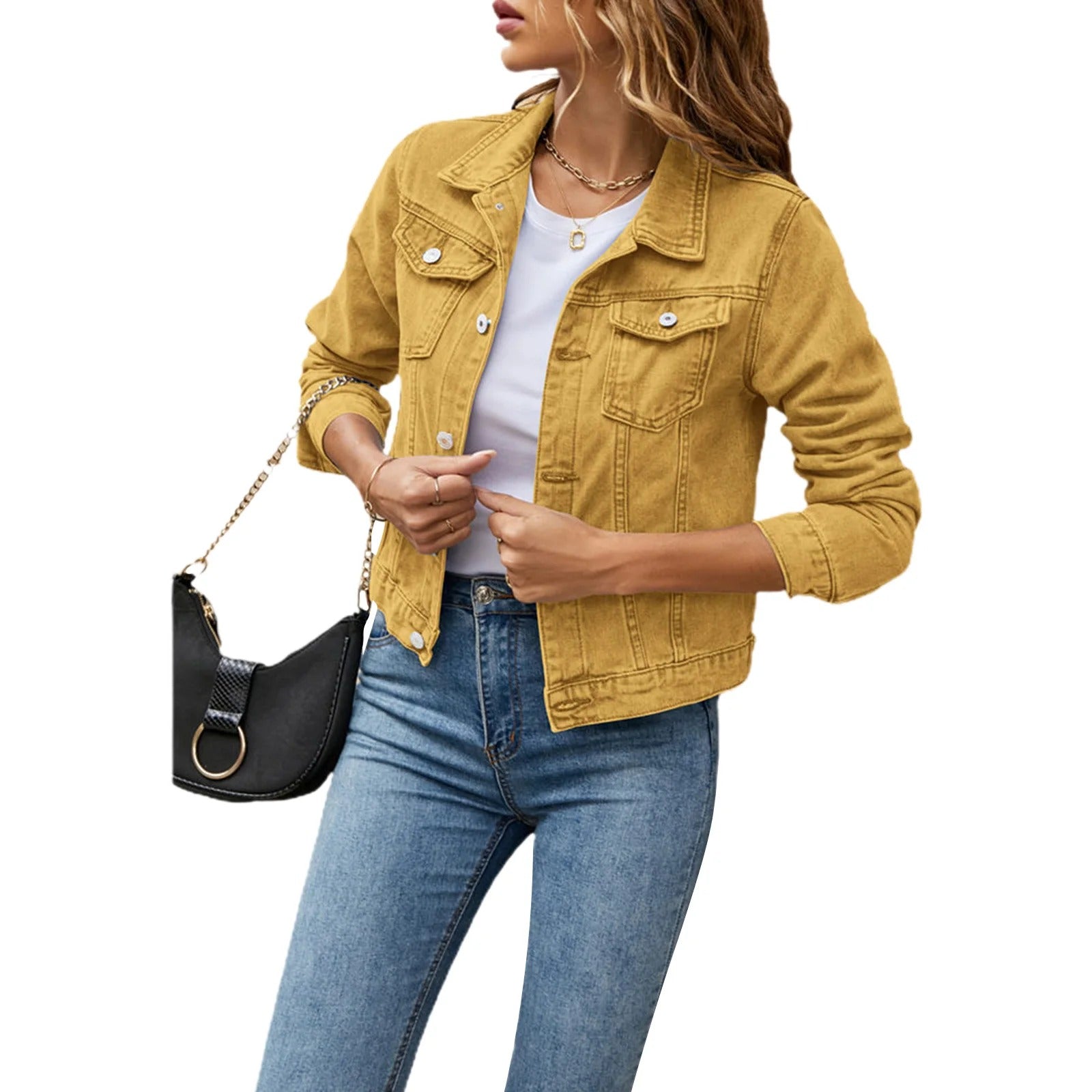 Lydia | Women's Cropped Button Front Jacket