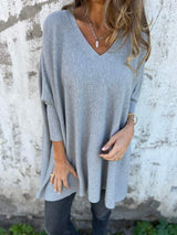 Maeve | Women's Oversized V-Neck Long Sleeve Top
