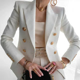 Magnolia | Women's Double Breasted Blazer with Gold Buttons