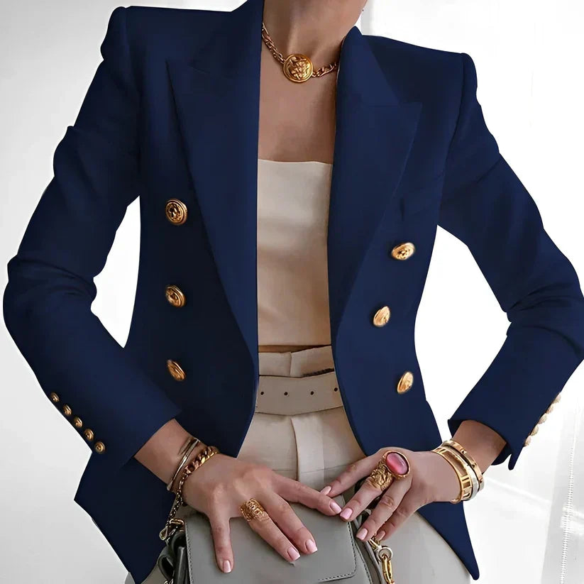 Magnolia | Women's Double Breasted Blazer with Gold Buttons