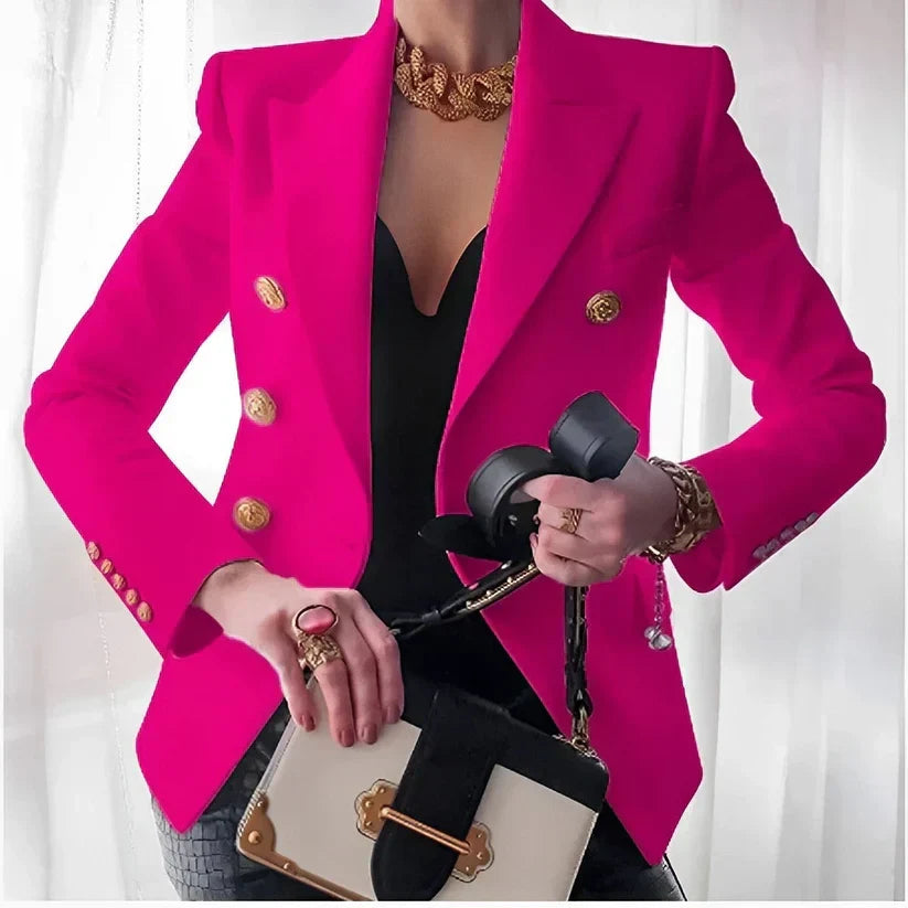 Magnolia | Women's Double Breasted Blazer with Gold Buttons