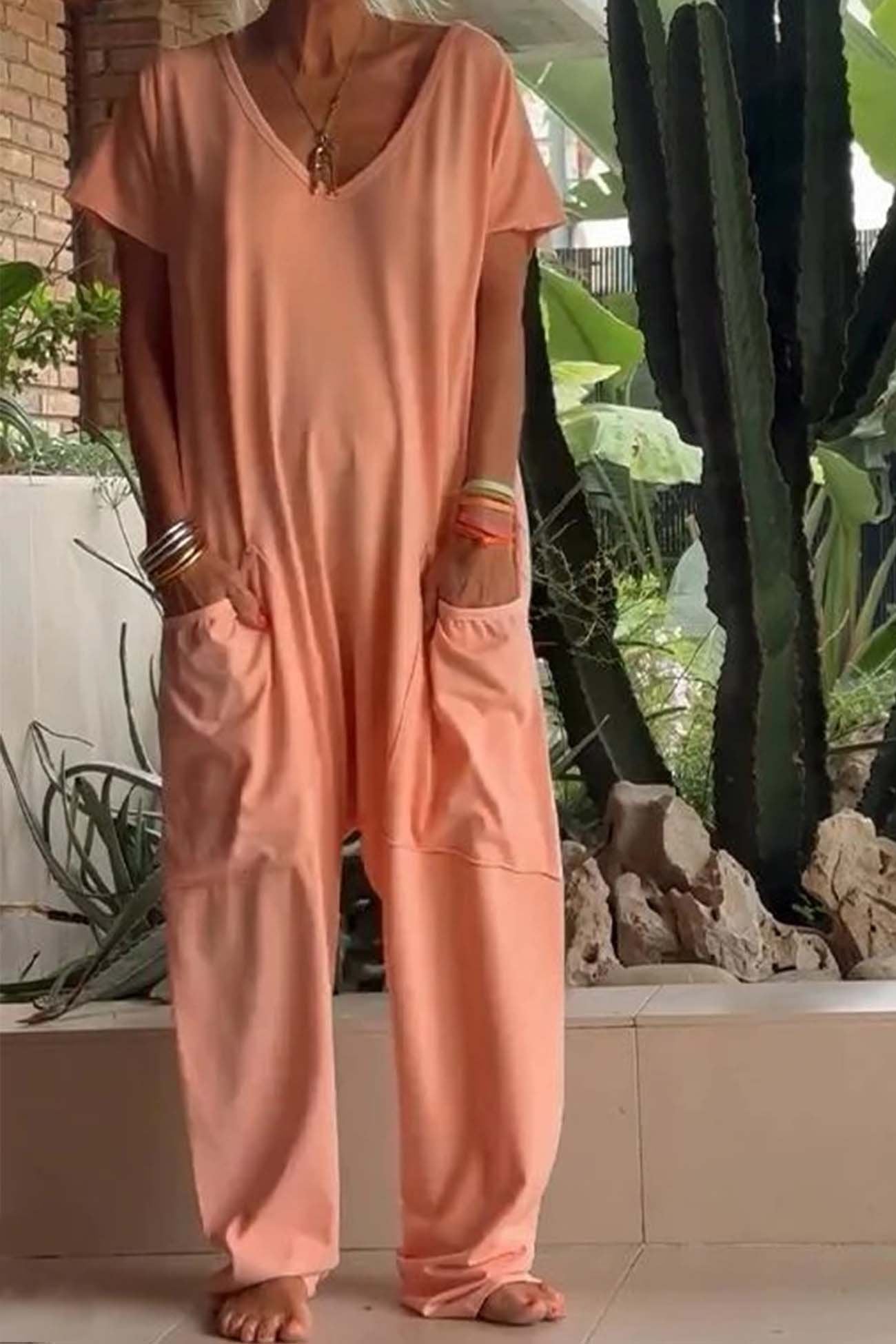 Magnolia | Women's V-Neck Wide Leg Jumpsuit
