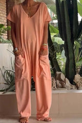 Magnolia | Women's V-Neck Wide Leg Jumpsuit