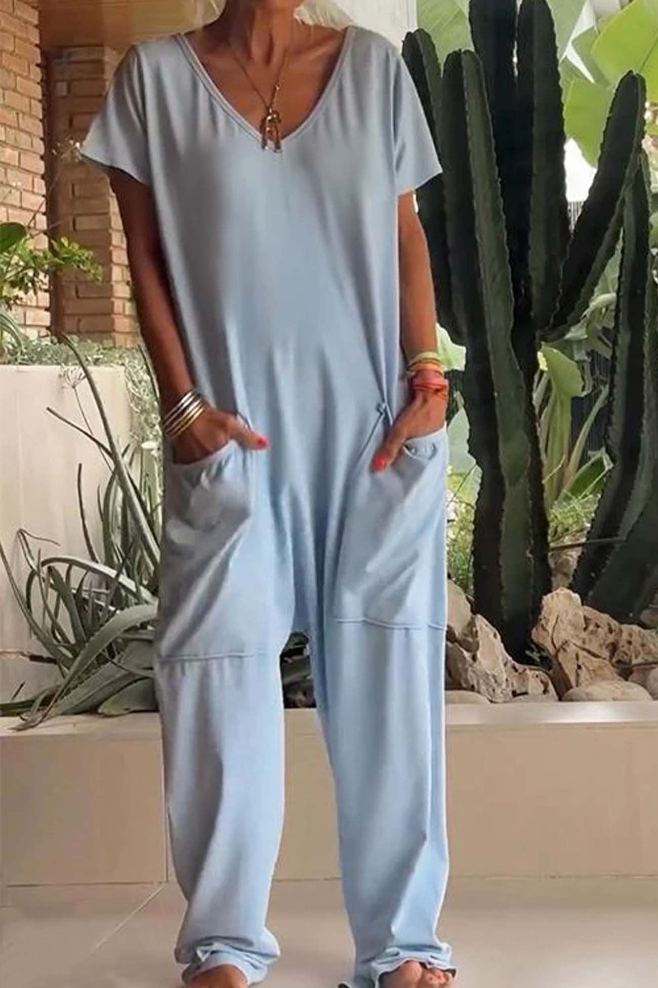 Magnolia | Women's V-Neck Wide Leg Jumpsuit