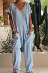 Magnolia | Women's V-Neck Wide Leg Jumpsuit