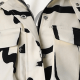 Marlowe | Women's Abstract Print Cropped Jacket