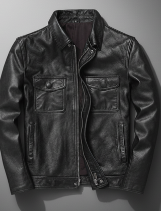 Frontier Leather Field Men's Jacket - Black