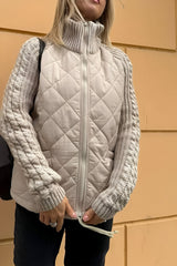 Nimue | Women's Quilted Jacket with Mock Neck
