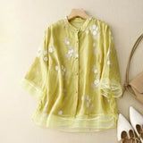 Odalys | Women's Floral Embroidered Loose Blouse