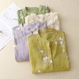 Odalys | Women's Floral Embroidered Loose Blouse