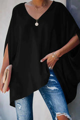 Odette | Women's Batwing Sleeve V-Neck Oversized Tunic