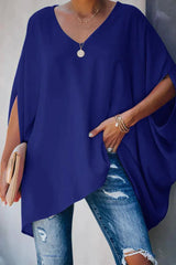 Odette | Women's Batwing Sleeve V-Neck Oversized Tunic