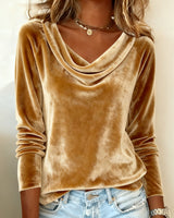 Ophelia | Women's Cowl Neck Long Sleeve Top