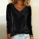 Ophelia | Women's Cowl Neck Long Sleeve Top