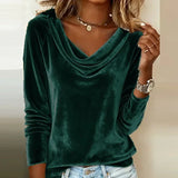 Ophelia | Women's Cowl Neck Long Sleeve Top