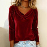 Ophelia | Women's Cowl Neck Long Sleeve Top