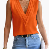 Ophelia | Women's Sleeveless Round Neck Top