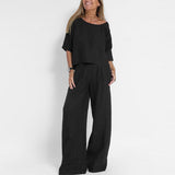 Paloma | Women's Relaxed Fit Wide Leg Pants Set