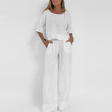 Paloma | Women's Relaxed Fit Wide Leg Pants Set