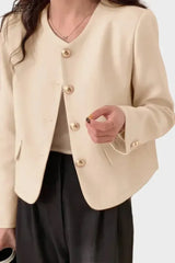 Paloma | Women's Round Neck Cropped Blazer