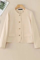 Paloma | Women's Round Neck Cropped Blazer
