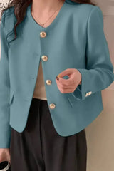 Paloma | Women's Round Neck Cropped Blazer