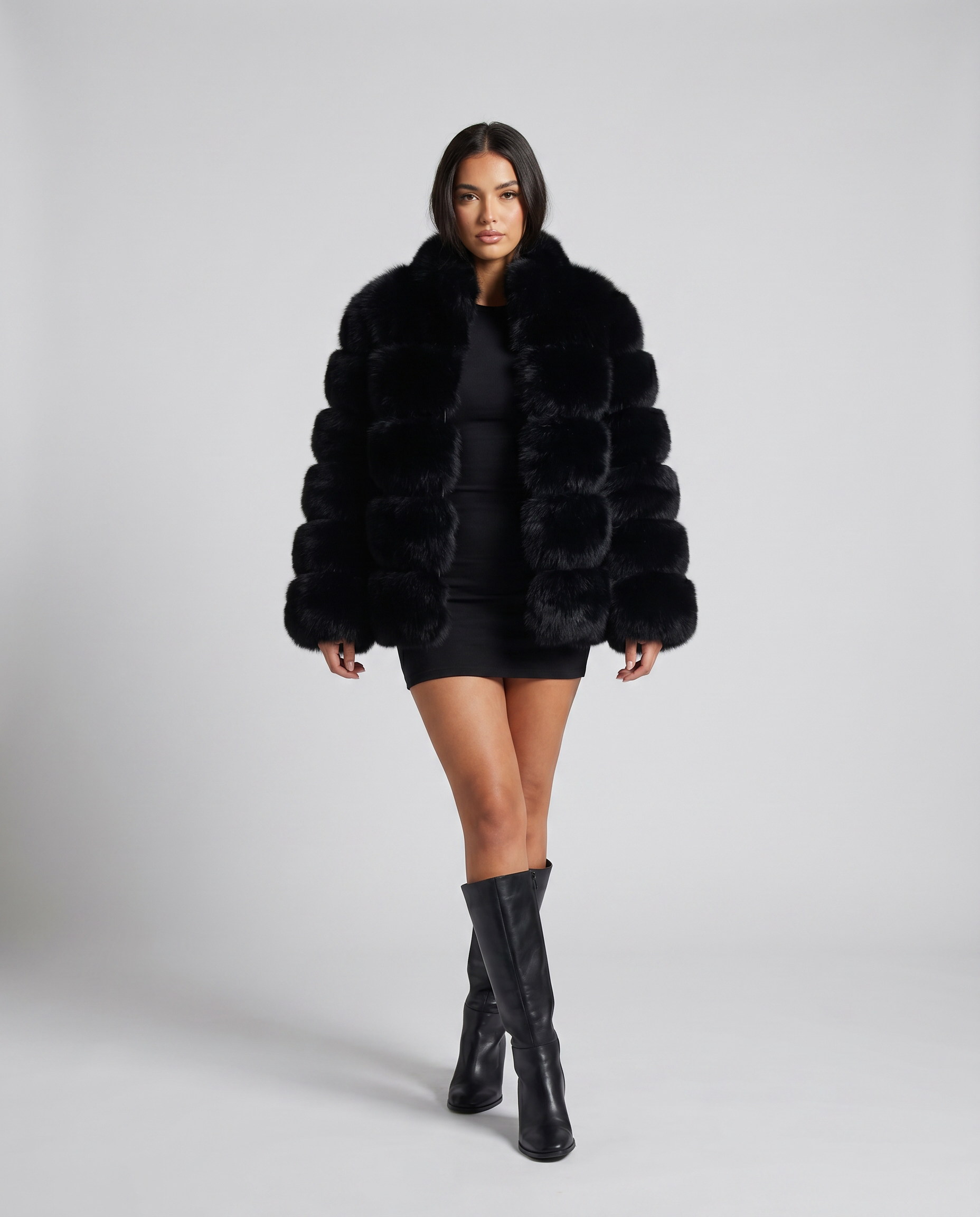 Parvane | Women's Cropped Faux Fur Jacket