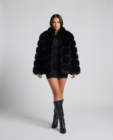 Parvane | Women's Cropped Faux Fur Jacket