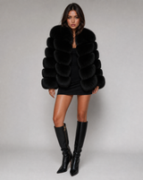 Parvane | Women's Cropped Faux Fur Jacket