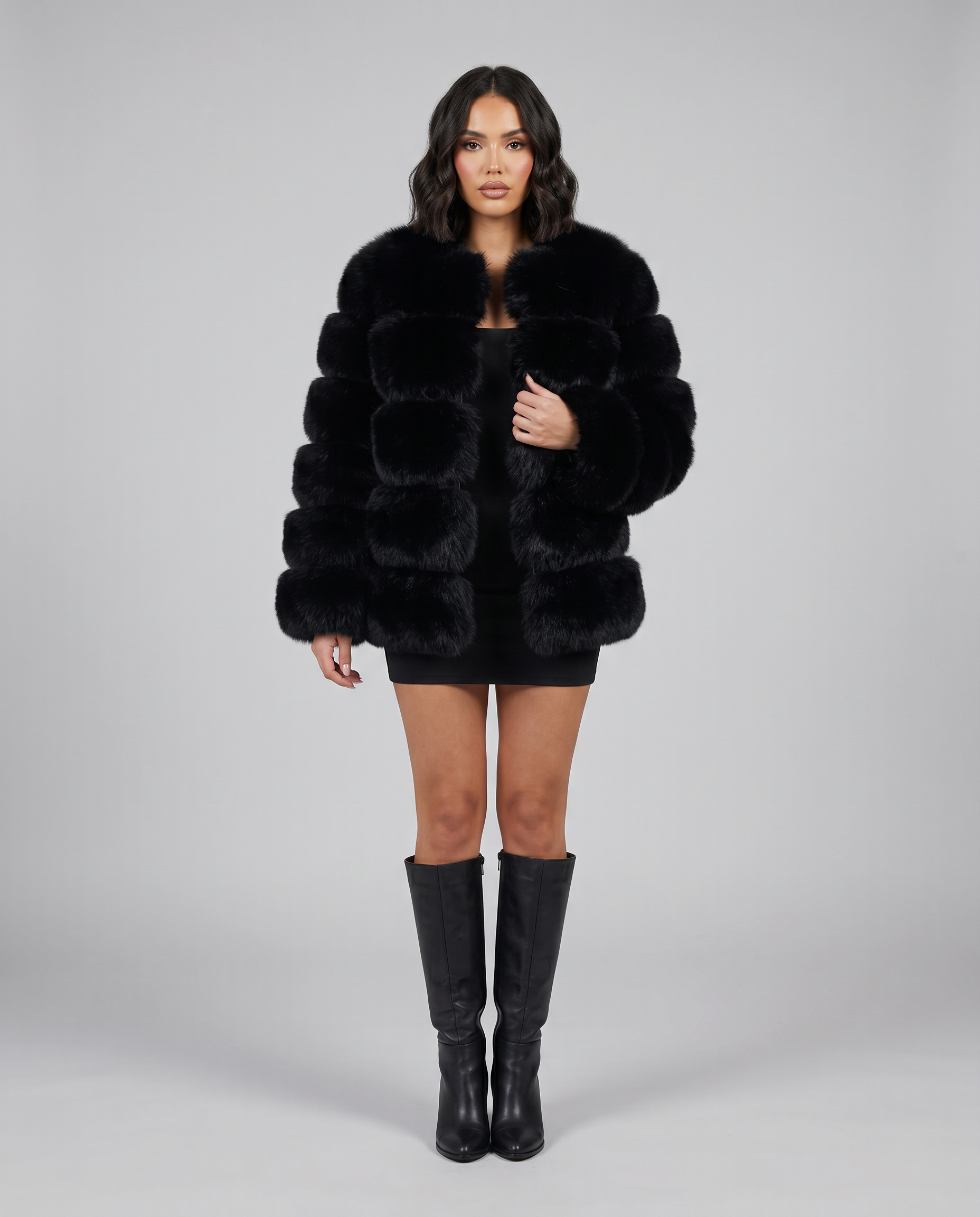 Parvane | Women's Cropped Faux Fur Jacket