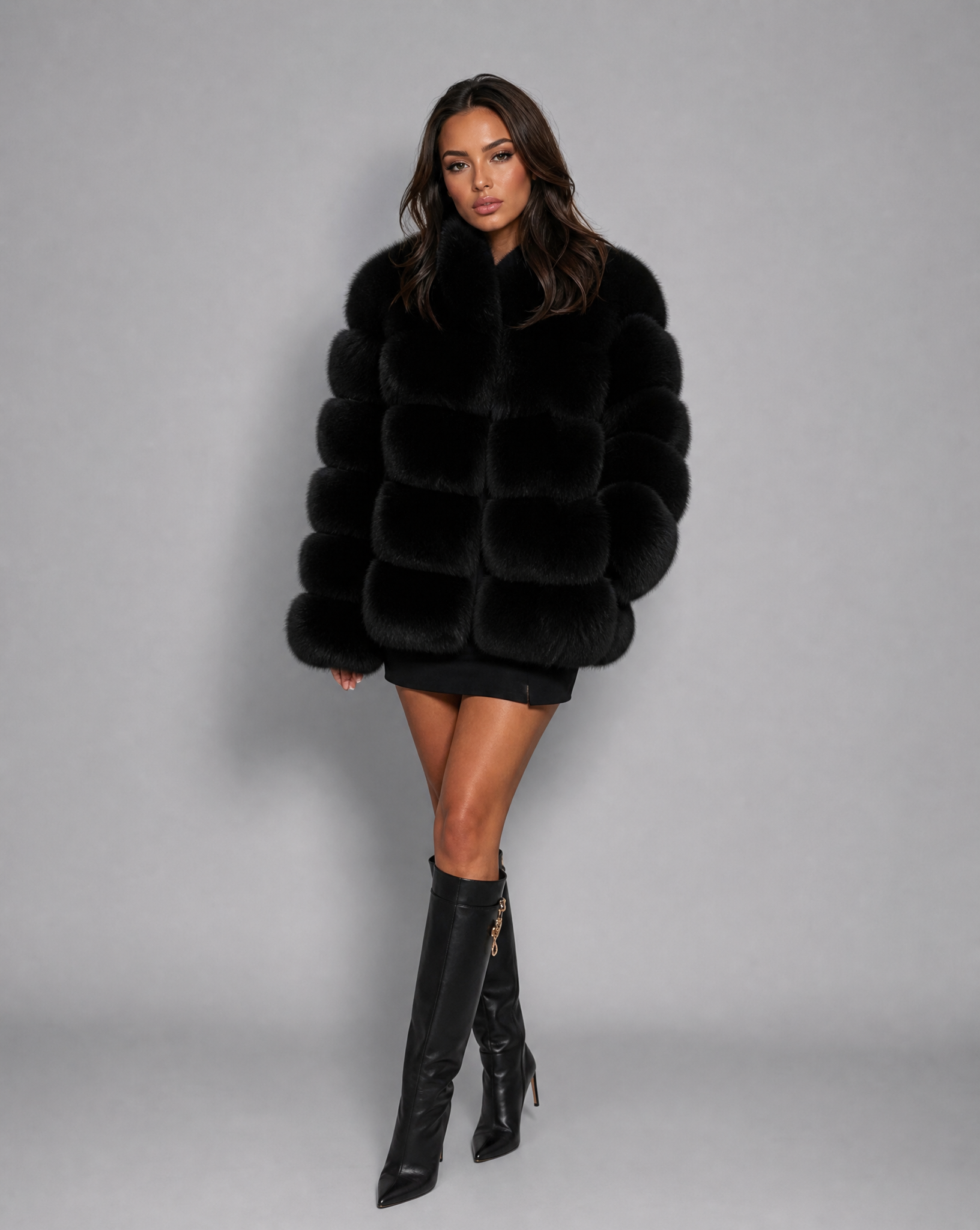 Parvane | Women's Cropped Faux Fur Jacket