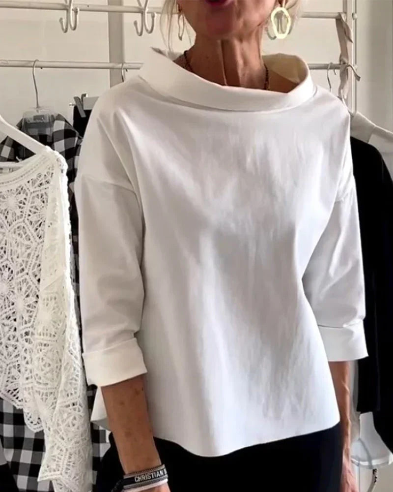 Persephone | Women's Cowl Neck 3/4 Sleeve Top