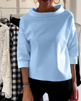 Persephone | Women's Cowl Neck 3/4 Sleeve Top