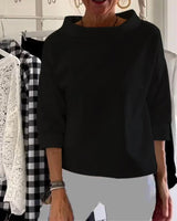Persephone | Women's Cowl Neck 3/4 Sleeve Top