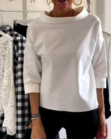 Persephone | Women's Cowl Neck 3/4 Sleeve Top