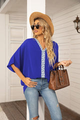 Petra | Women's V-Neck Oversized Embroidered Tunic Top