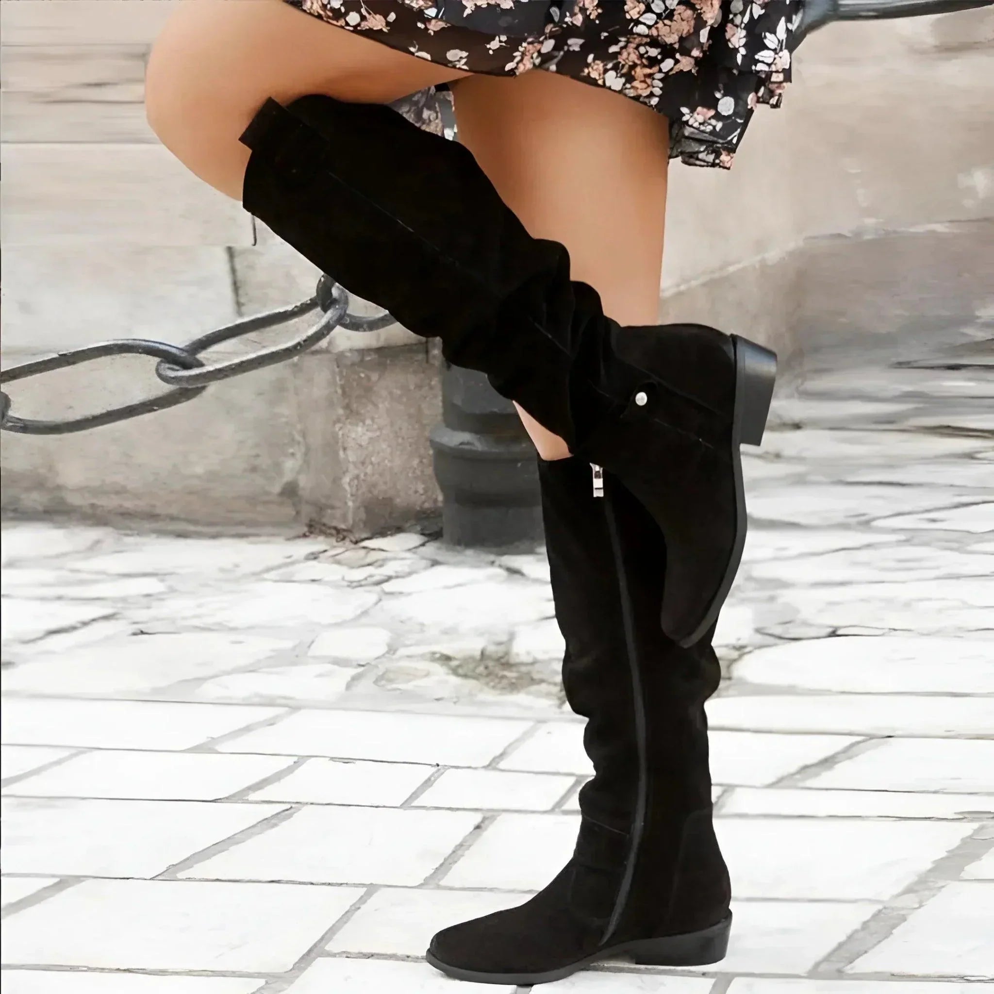 Portia | Women's Knee High Block Heel Boots