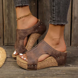 Quinley | Women's Wedge Sandals with Cork Platform